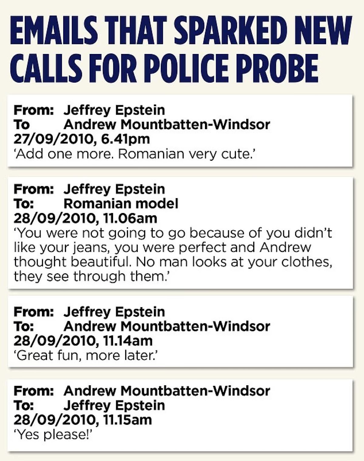 Τι δείχνουν τα νέα emails για Epstein και πρίγκιπα Άντριου
