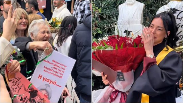 Όχι, δεν κλαίμε: Γιαγιά πλαντάζει στο κλάμα από συγκίνηση στην ορκωμοσία της εγγονής της