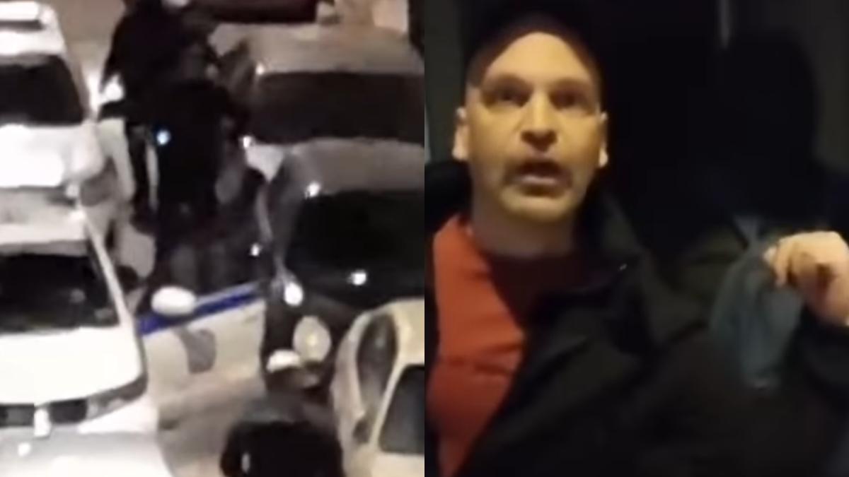 Σύλληψη στελεχών του Ρουβίκωνα μπροστά στην κάμερα από άνδρες της κρατικής ασφάλειας
