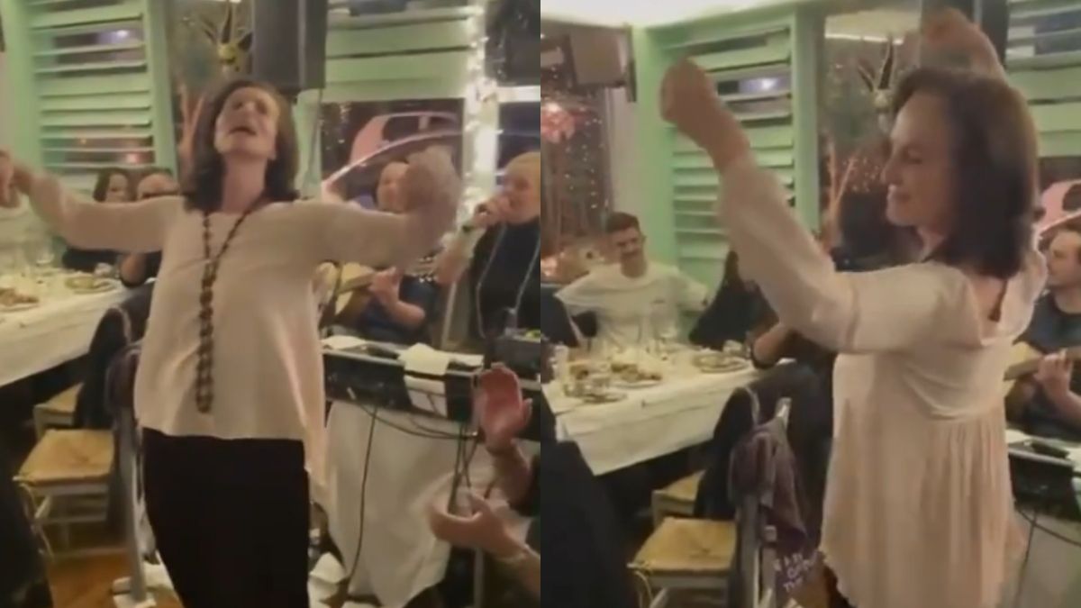 Η ζεμπεκιά της Άννας Διαμαντοπούλου στην Κοζάνη ξεσήκωσε το μαγαζί