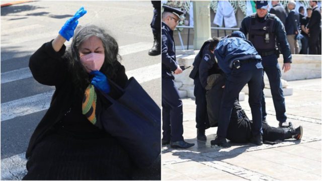 Ντου της Ελένης Λουκά στην Μητρόπολη την ώρα της κηδείας της Μαρινέλλας – Την πήραν «σηκωτή»