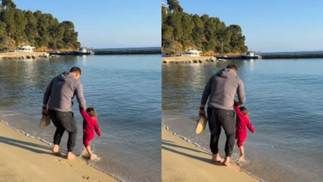 Γιώργος Αγγελόπουλος: Η κόρη του τον «σέρνει» στη θάλασσα – Το πιο γλυκό βίντεο από τη Σκιάθο