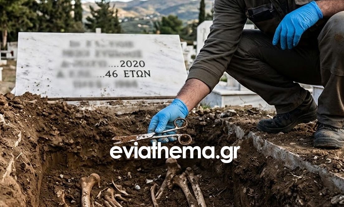 Σοκ στην Εύβοια από το μακάριο εύρημα κατά τη διάρκεια εκταφής, όπου εντοπίστηκε χειρουργικό ψαλίδι μέσα στον τάφο ενός 46χρονου.