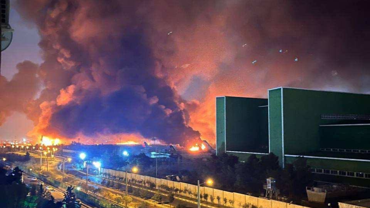 Φλέγεται η Μέση Ανατολή: Τεράστιες εκρήξεις σε αεροδρόμιο της Τεχεράνης, Ντουμπάι και Μανάμα
