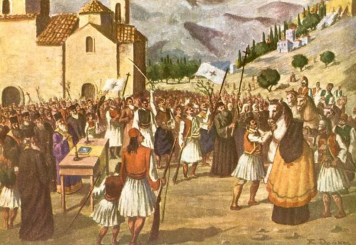 Ο Πετρόμπεης και οι υπόλοιποι οπλαρχηγοί, 2.000 Μανιάτες, ξεκίνησαν την κάθοδο προς τη Μεσσηνία, στόχος ήταν η Καλαμάτα