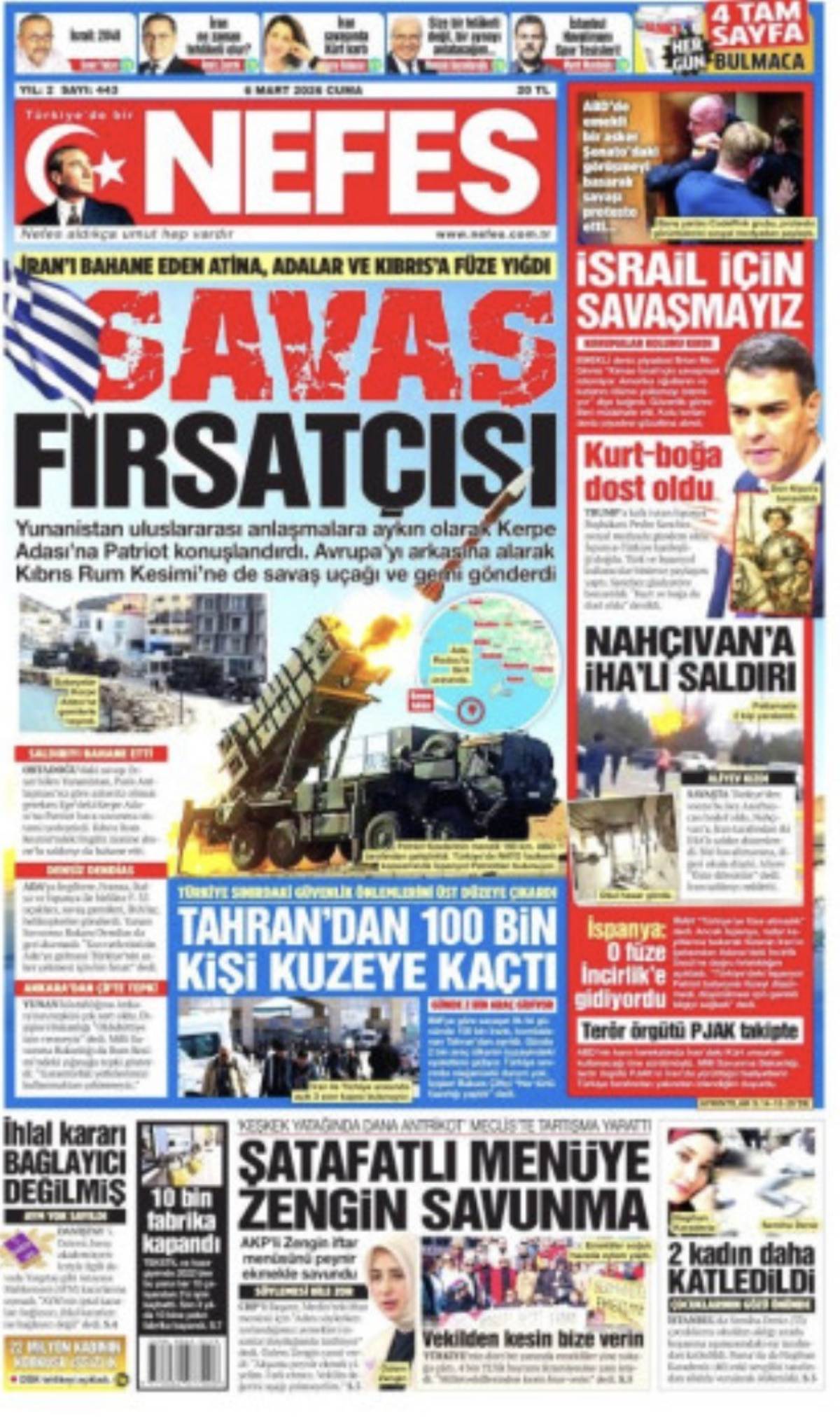 Απειλές από τον τουρικό Τύπο