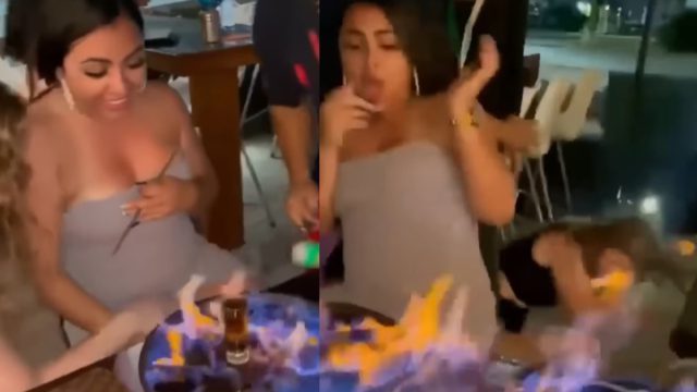 Viral: Έβαλε φωτιά στην φίλη της μέσα στο εστιατόριο για τα social