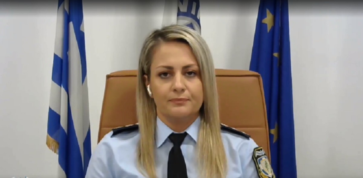Η εκπρόσωπος Τύπου της ΕΛ.ΑΣ., Κωνσταντία Δημογλίδου
