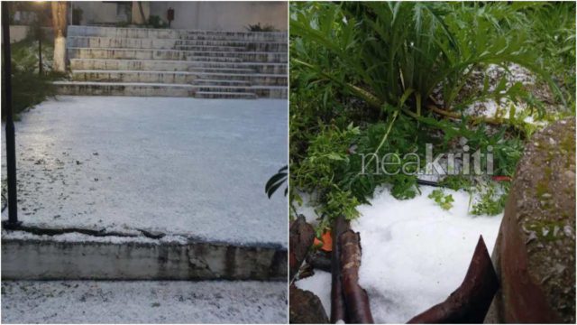 Η Κρήτη στο «μάτι» του Erminio: Χαλάζι και καταιγίδες σαρώνουν το Ηράκλειο – Συναγερμός στη Μεσαρά και τις Αρχάνες