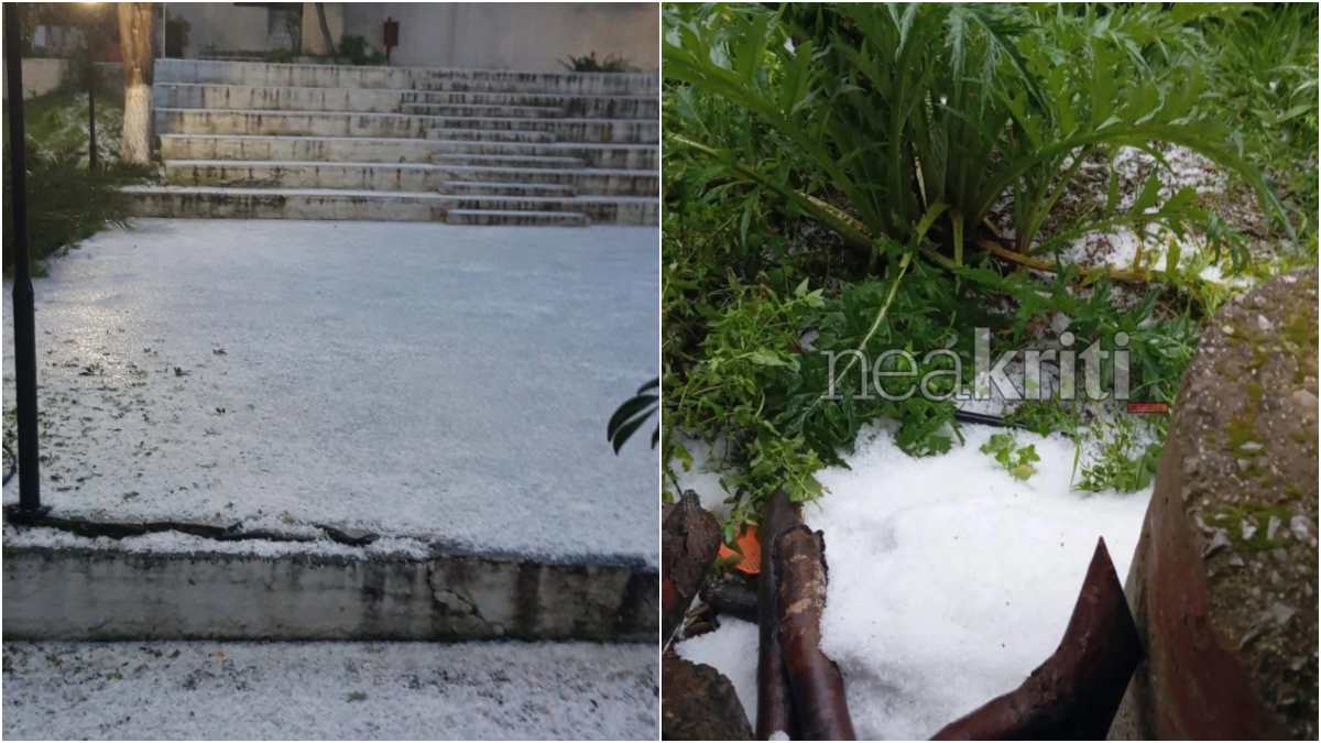 Η Κρήτη στο «μάτι» του Erminio: Χαλάζι και καταιγίδες σαρώνουν το Ηράκλειο – Συναγερμός στη Μεσαρά και τις Αρχάνες