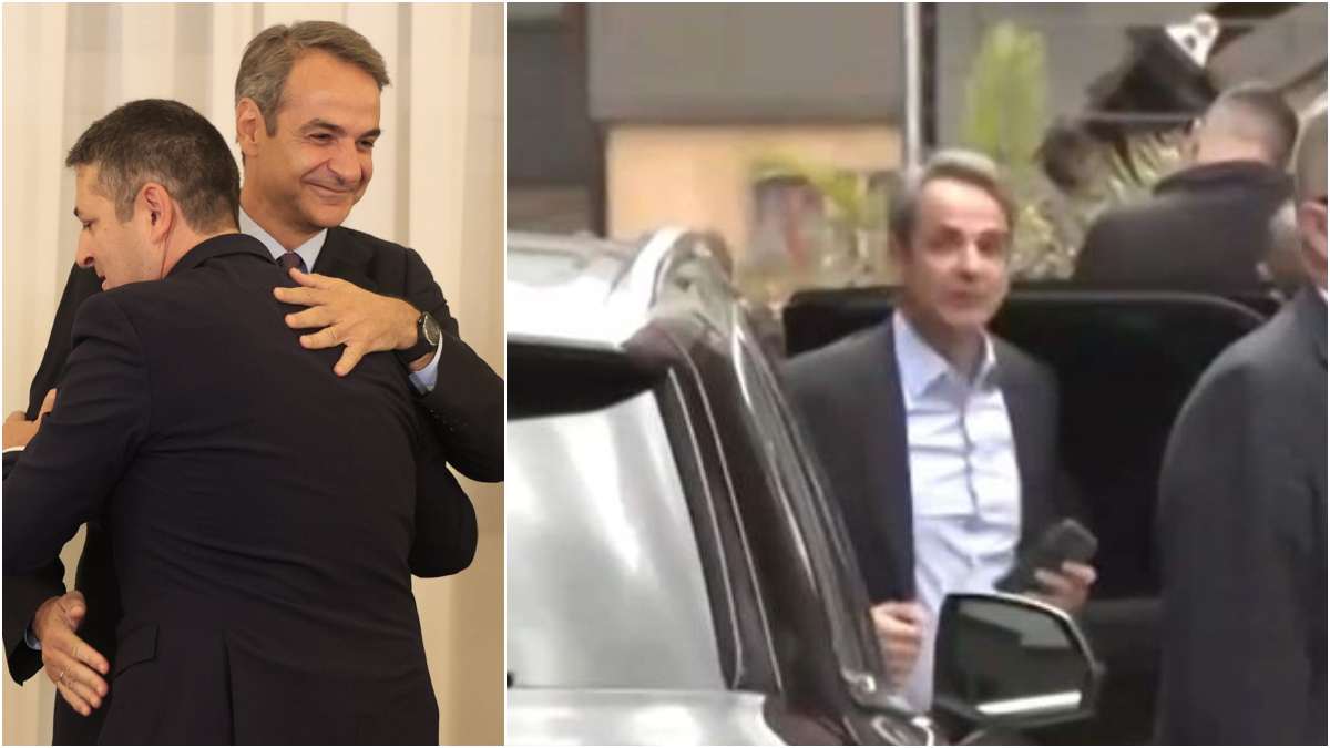 Με την αγωνία «ζωγραφισμένη»: Η στιγμή που ο Κυριάκος Μητσοτάκης φτάνει στον Ευαγγελισμό για τον Γιώργο Μυλωνάκη