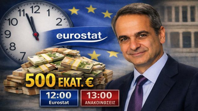 Αντίστροφη μέτρηση για το «πακέτο» των 500 εκατ. ευρώ: Στις 12:00 η σφραγίδα της Eurostat, στις 13:00 οι ανακοινώσεις Μητσοτάκη