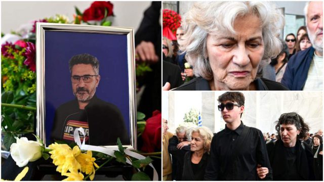 Στα μαύρα η Θεανώ Φωτίου – Το σπαρακτικό «αντίο» στον γιο της, Βασίλη Ρίζο – Πλήθος κόσμου στο Α’ Νεκροταφείο, ακολουθεί η αποτέφρωσή του στην Ριτσώνα