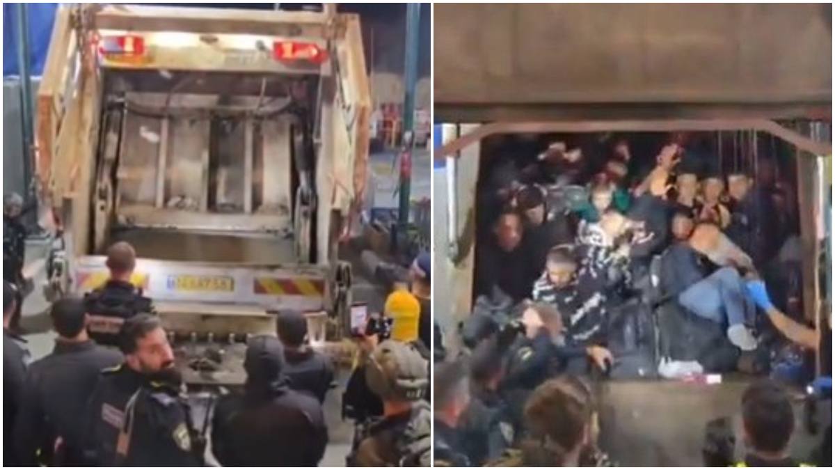 68 ψυχές στα σκουπίδια: Το σοκαριστικό βίντεο από το Ισραήλ – Μεταφέρουν Παλαιστίνιους κρυμμένους σε… απορριμματοφόρο!