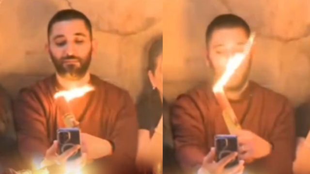 Το μοναδικό φαινόμενο που το Άγιον Φώς δεν καίει τα πρώτα λεπτά (βίντεο)
