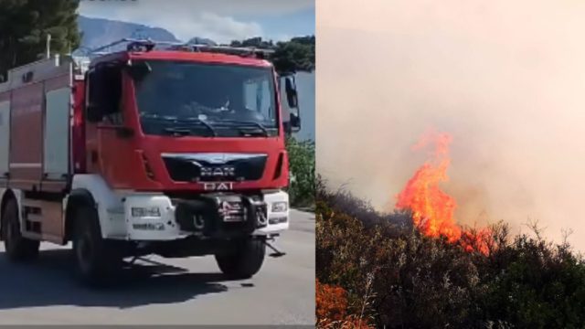 Ανεξέλεγκτη πυρκαγιά στην Αχαΐα: Τεράστια επιχείρηση της Πυροσβεστικής με 72 πυροσβέστες και εναέρια μέσα