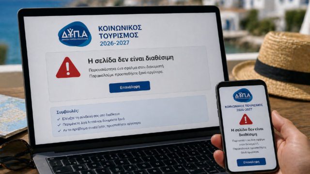 Φιάσκο με τις αιτήσεις για τον Κοινωνικό Τουρισμό: Μόνιμα «κάτω» η πλατφόρμα – Απορρίπτει νέα παράταση η κυβέρνηση