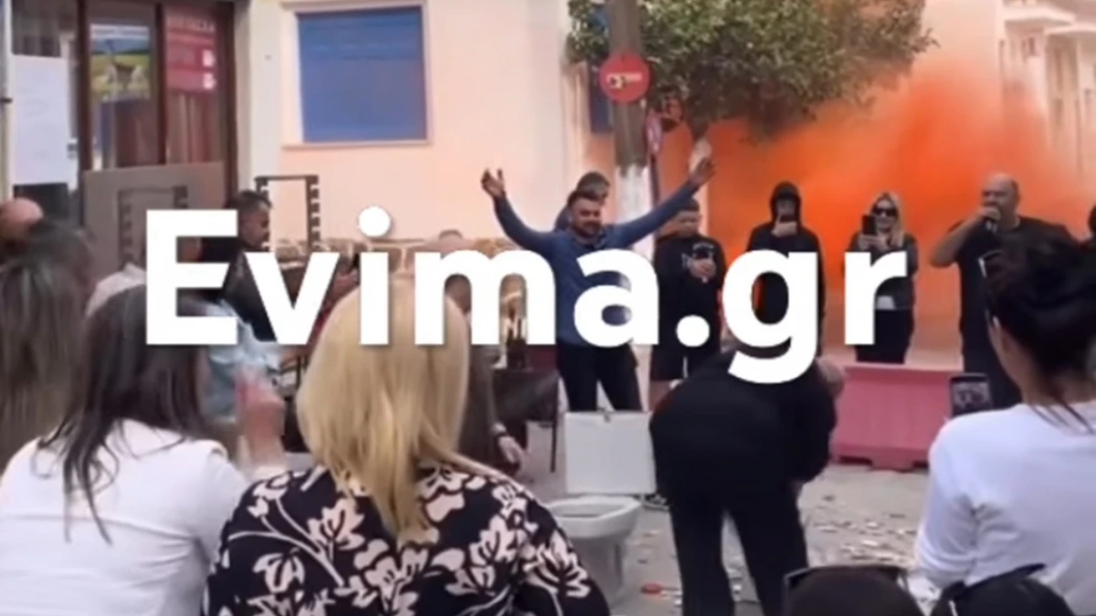 Απίθανο γλέντι στην Εύβοια: Ξέμειναν από πιάτα και άρχισαν να σπάνε και λεκάνες – Δείτε το βίντεο