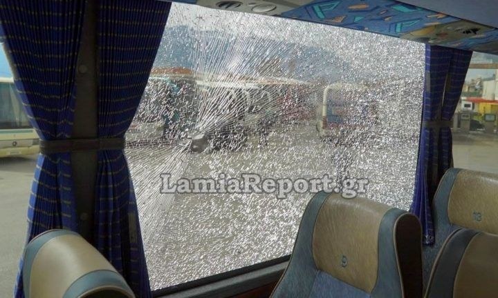 Άμεση ήταν η κινητοποίηση των Αρχών μετά τον βανδαλισμό λεωφορείων σε περιοχή κοντά στη Λαμία.
