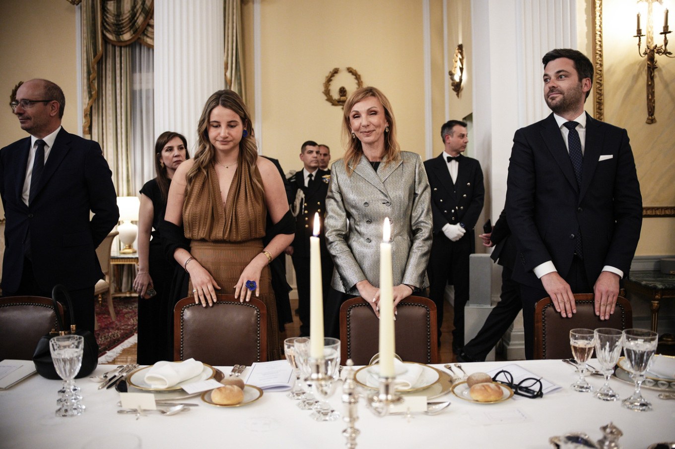 Η κόρη του πρωθυπουργού Δάφνη Μητσοτάκη και η πρόεδρος της Ένωσης Ελλήνων Εφοπλιστών Μελίνα Τραυλού