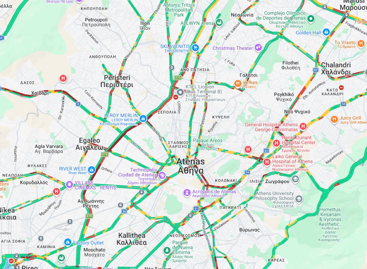 Μεγάλες καθυστερήσεις στην Αττική Οδό