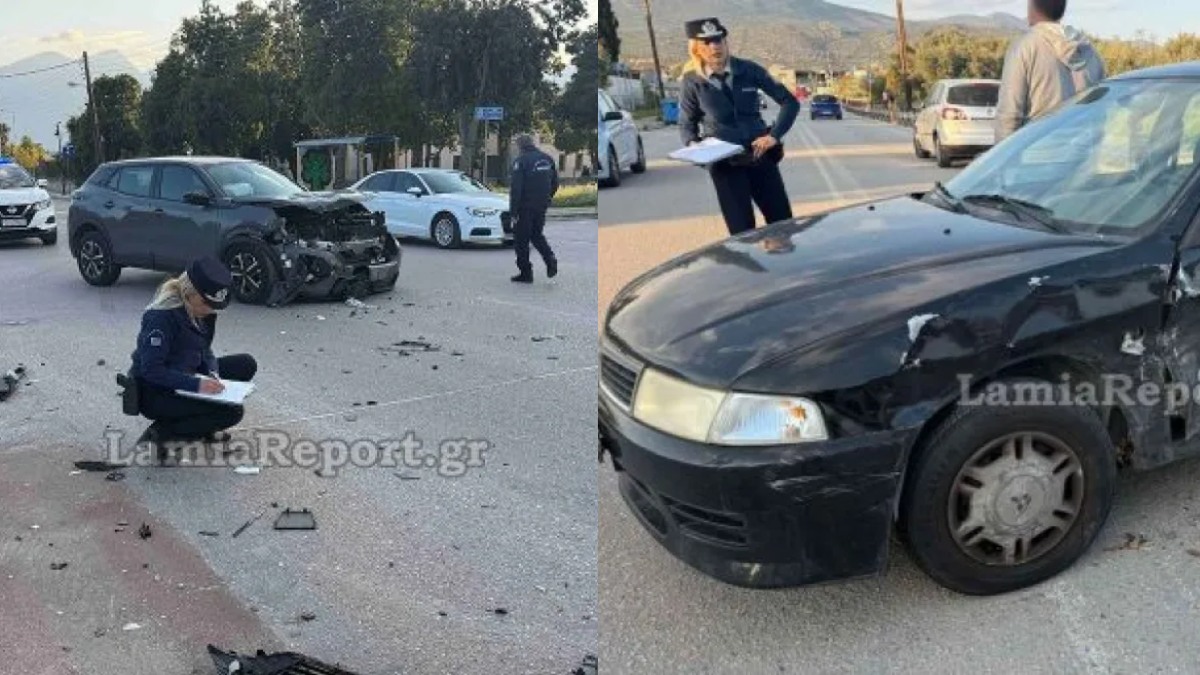 Στιγμές αγωνίας στη Λαμία: Παππούς και εγγονός μεταφέρθηκαν εσπευσμένα στα επείγοντα μετά το τροχαίο της Κυριακής.