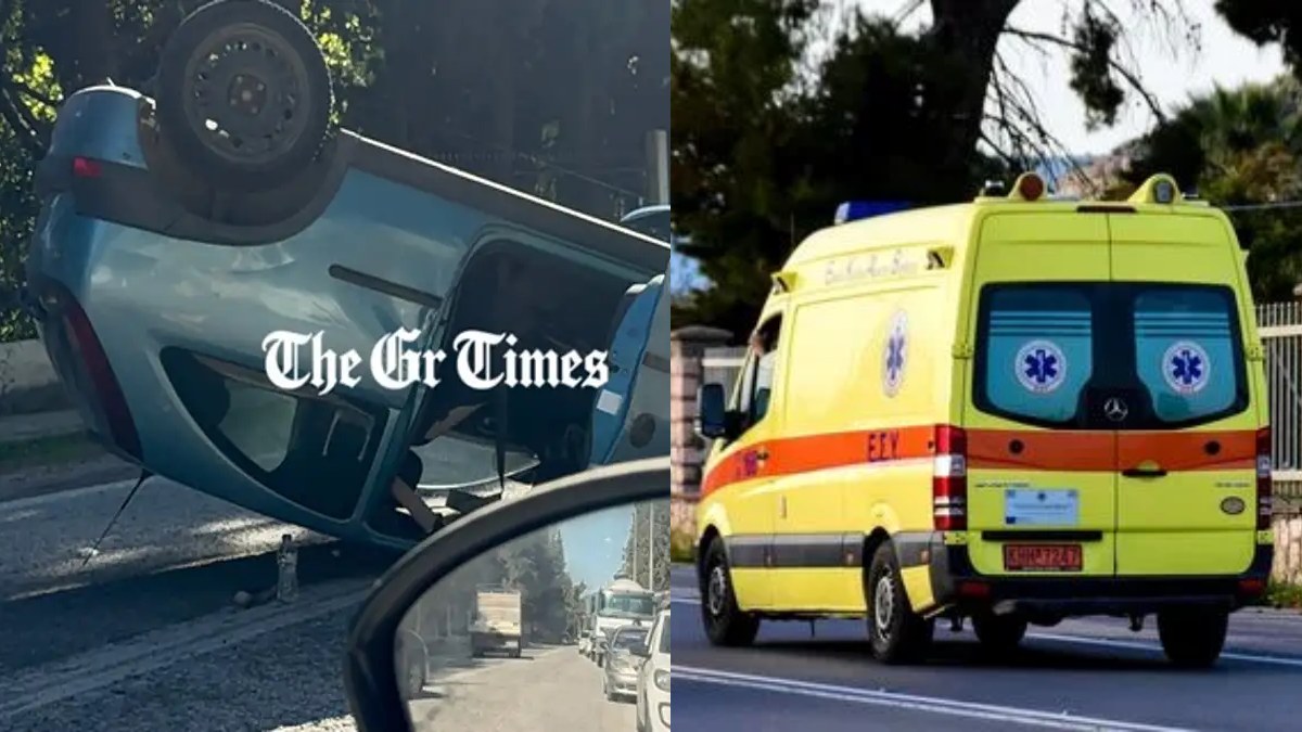 Σοβαρό τροχαίο στη Θεσσαλονίκη: Αναποδογύρισε το ένα αμάξι – Στο νοσοκομείο μια γυναίκα