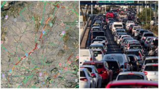 Εφιάλτης στον Κηφισό: Καραμπόλα τεσσάρων οχημάτων με δύο τραυματίες – «Κόκκινα» και τα δύο ρεύματα