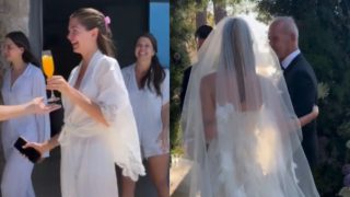 «Έλαμπε» η Αμαλία Κωστοπούλου: Η προετοιμασία πριν τον γάμο και η στιγμή που ο Πέτρος Κωστόπουλος την συνοδεύει – Βίντεο