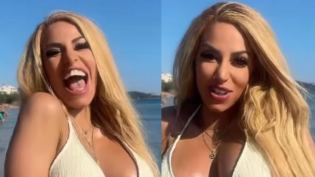 Viral ξανά η Αναστασία Γιούσεφ: Με φουσκωμένη την κοιλίτσα κάνει το πρώτο της μπάνιο στη θάλασσα (βίντεο)