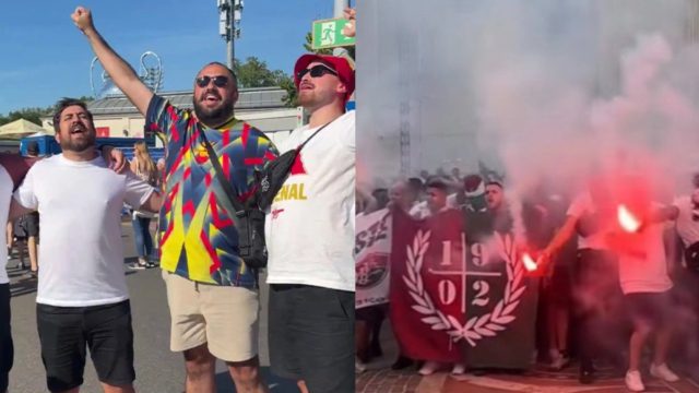 Champions League: Εκρηκτικό κλίμα από τους οπαδούς της Παρί και της Άρσεναλ στην Βουδαπέστη – Viral τα βίντεο