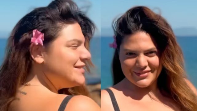 Σε καλοκαιρινό mood η Δανάη Μπάρκα: Ποζάρει στον φακό με το μαγιό της και με φόντο το απέραντο γαλάζιο – Δείτε φωτογραφίες