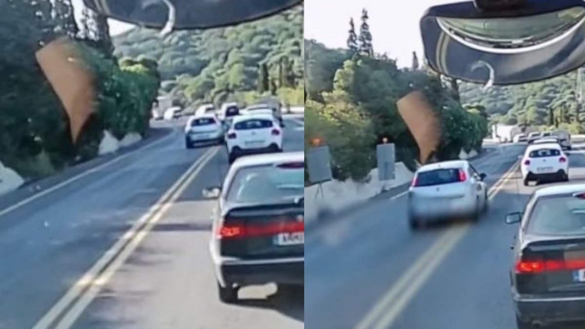 «Φονιάς» στους δρόμους: Προσπέρασε 8 αυτοκίνητα πάνω σε κλειστή στροφή στο Ηράκλειο- Δείτε το viral βίντεο