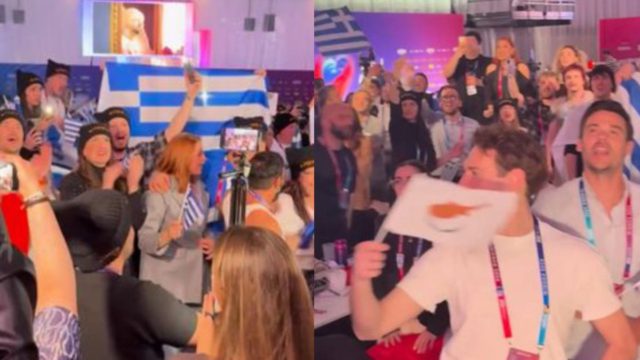 Eurovision 2026: Χαμός στη Βιέννη – Δείτε τι έγινε στο press room όταν εμφανίστηκε on stage Akylas και Antigoni (βίντεο)