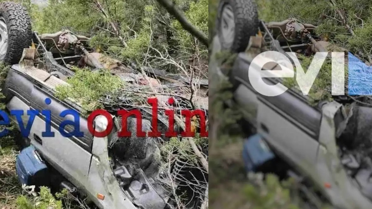 Σοκ στην Εύβοια: Σοβαρό τροχαίο – Το αμάξι τούμπαρε και κατέληξε σε γκρεμό
