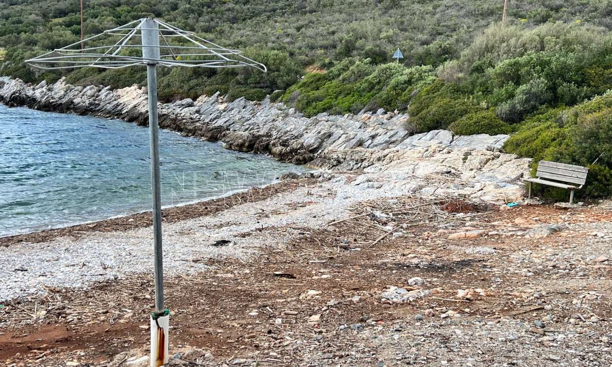 Η παραλία στο Αλιβέρι όπου εντοπίστηκε τελευταία φορά ο Σπύρος Ρέτσας