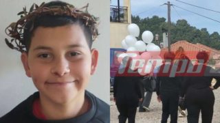 Σπαραγμός στην κηδεία του 13χρονου Κωνσταντίνου στην Ηλεία: Με λευκά μπαλόνια τον αποχαιρετούν συγγενείς και φίλοι