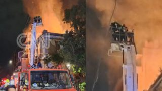 Μεγάλη πυρκαγιά στο κέντρο της Αθήνας: Στις φλόγες ένα ολόκληρο κτίριο