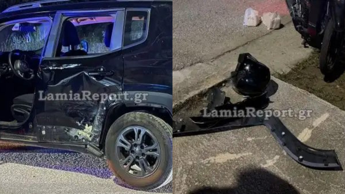 Σοβαρό τροχαίο στην Λαμία: SUV τράκαρε έναν νεαρό διανομέα – Σοκάρουν τα στιγμιότυπα από το σημείο