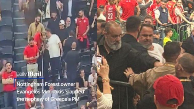 «Συμπλοκή ανάμεσα στον ιδιοκτήτη της Νότιγχαμ Φόρεστ και τον ανιψιό του Έλληνα πρωθυπουργού»: Πρώτο θέμα στη Daily Mail το επεισόδιο Μαρινάκη – Δημητριάδη