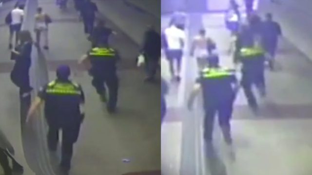Στιγμές τρόμου για τους επιβάτες του Μετρό στο Ελληνικό: Καρέ καρέ η επεισοδιακή καταδίωξη ανάμεσα σε αστυνομικούς και αλλοδαπό άνδρα