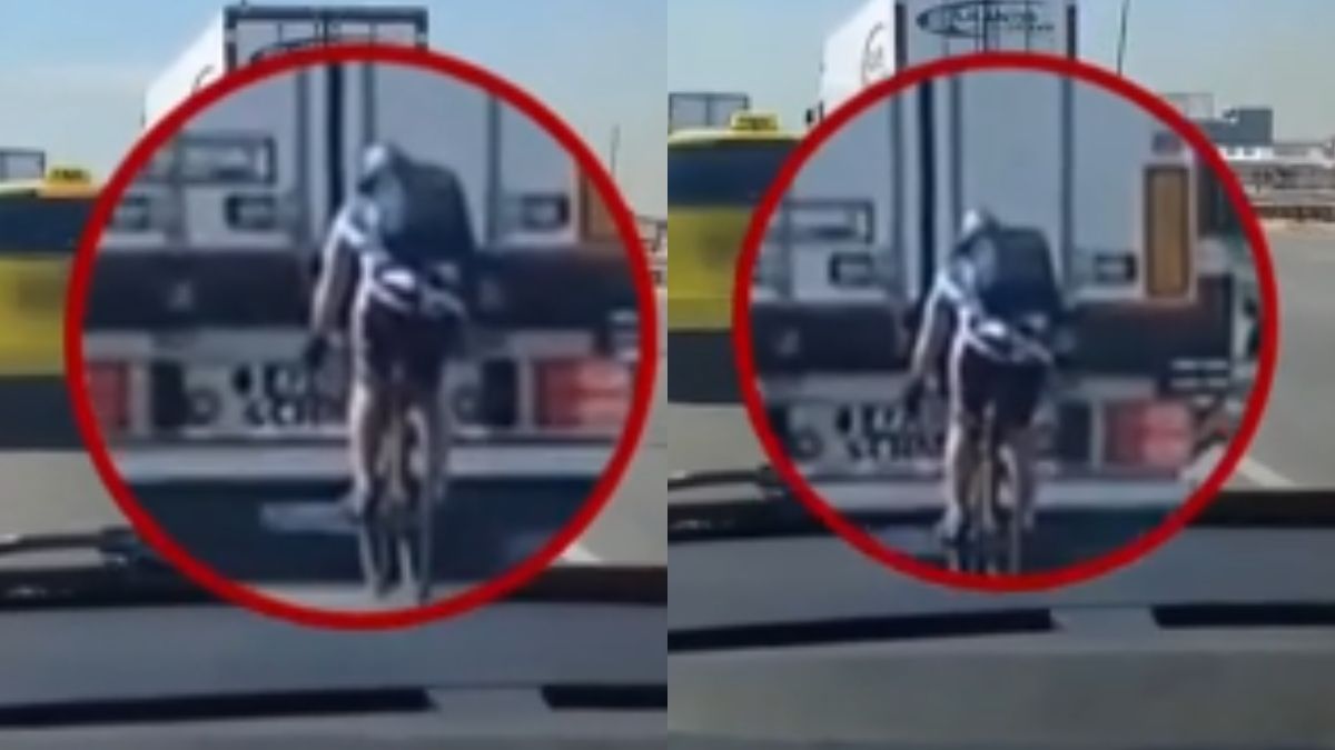 Ποδηλάτης στην Εθνική επιχείρησε κίνηση τύπου F1 και προκάλεσε πανικό