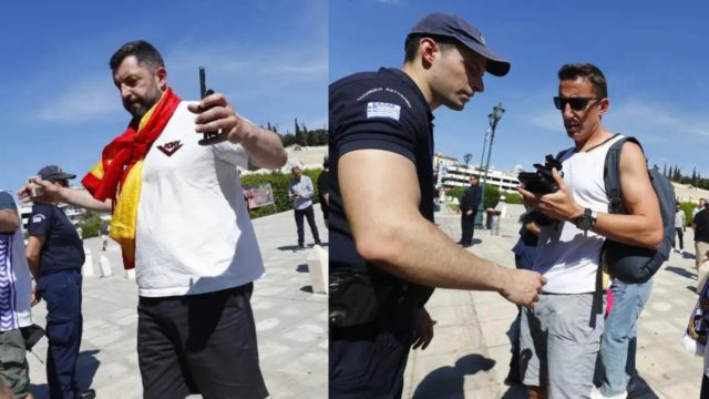 Οι φίλαθλοι της Ρεάλ Μαδρίτης οργανωμένα και εντυπωσιακά εισέρχονται στο χώρο του ολυμπιακού Σταδίου!