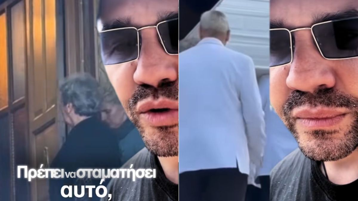 Ο Τσαλίκης κατακεραυνώνει τον κόσμο και τους δημοσιογράφους που μεταδίδουν την κηδεία της Μαστροκώστα και ταυτόχρονα παίζει πλάνα από την κηδεία