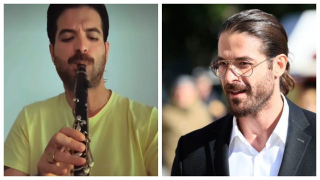 Ο Μουγκοπέτρος παίζει κλαρίνο χωρίς τρια δάχτυλα και εύχεται καλή επιτυχία στην αγαπημένη του ομάδα