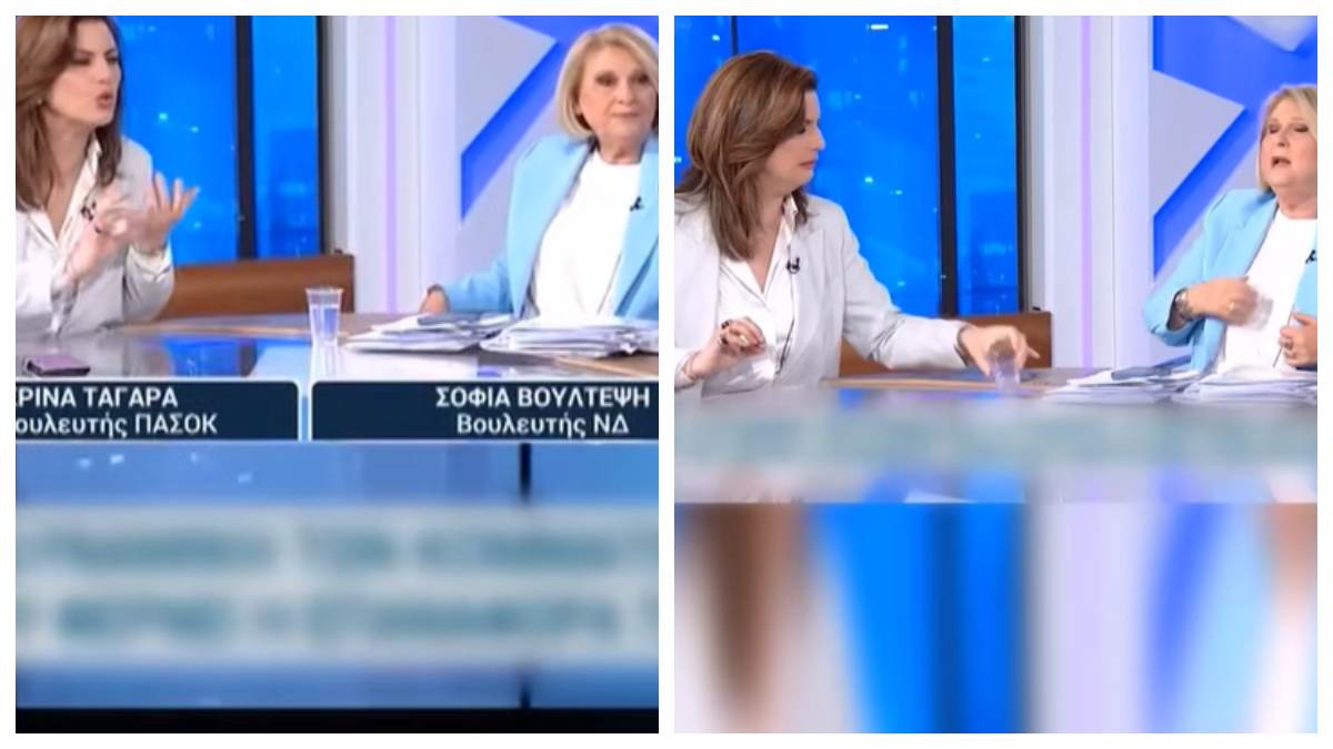 Η Κατερίνα Ταγαρά έχυσε το νερό της Σοφίας Βούλτεψη ενώ τσακώνονταν – Η αντίδρασή της (Video)