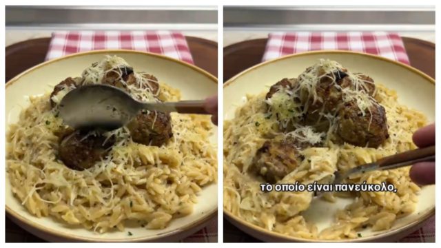 Μελωμένο λεμονάτο κριθαράκι με κεφτεδάκια – Το πιο εύκολο comfort γεύμα που θα λατρέψεις!
