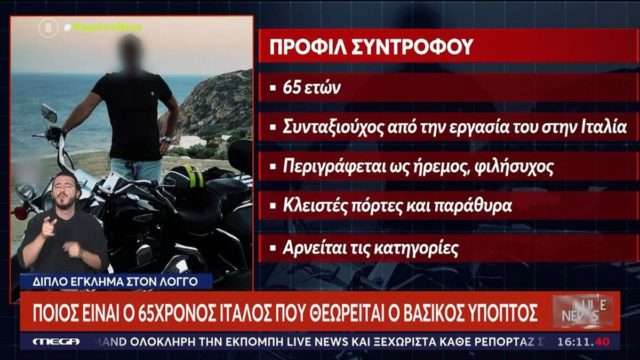 Έγκλημα στο Αίγιο: Αυτός είναι ο 65χρονος Ιταλός σύντροφος της μητέρας! Τα κτήματα που πούλησε ο 26χρονος γιος και τα 52.000 ευρώ
