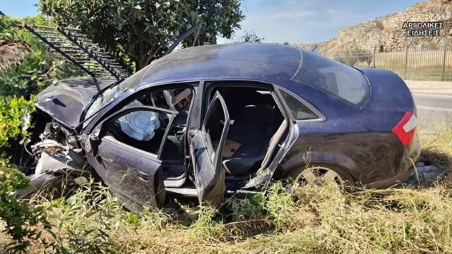 Σοκ στην Αργολίδα: Αυτοκίνητο με πενταμελή οικογένεια καρφώθηκε σε μάντρα – Τρία παιδιά στο νοσοκομείο