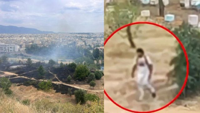 Φωτιά στο Άλσος Βεΐκου: Αναζητείται μελισσοκόμος – Βίντεο από την στιγμή που απομακρύνεται από το «σημείο μηδέν»